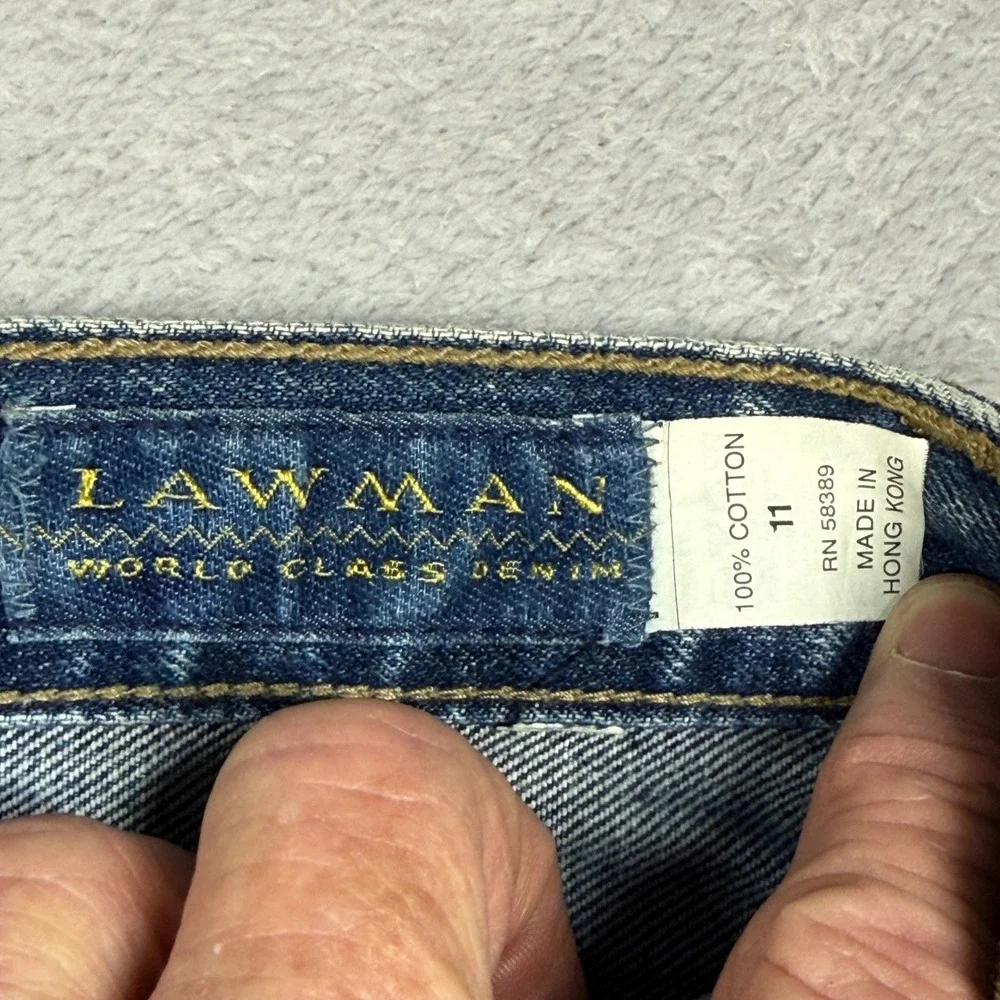Lawman Denim Jeans Womens 11 Blue High Waisted Straight Leg‎ Vintage 90s Western